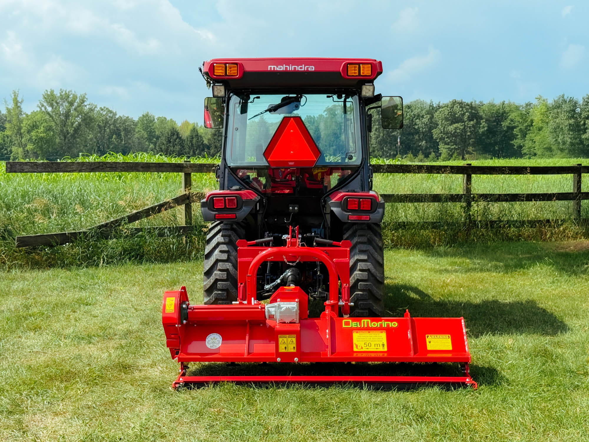 Rear View of Funny Top Flail Mower
