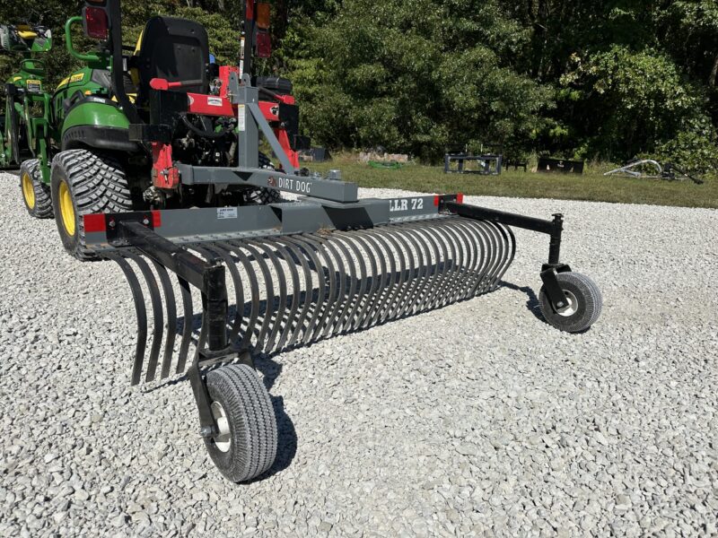 Landscape rake for a tractors 3 point hitch. For sale by Good Works Tractors.