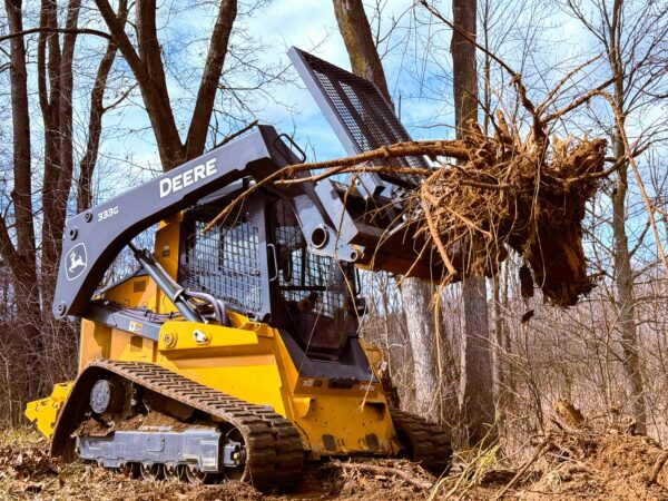 Precision Mfg Tree Puller with Stump in Jaws