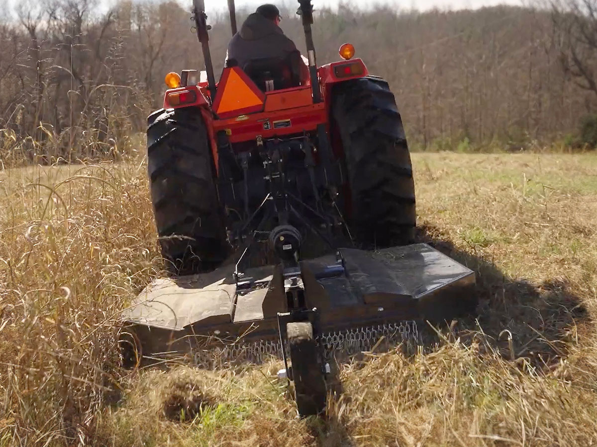 Rear View of IronCraft Standard Duty Brush Hog