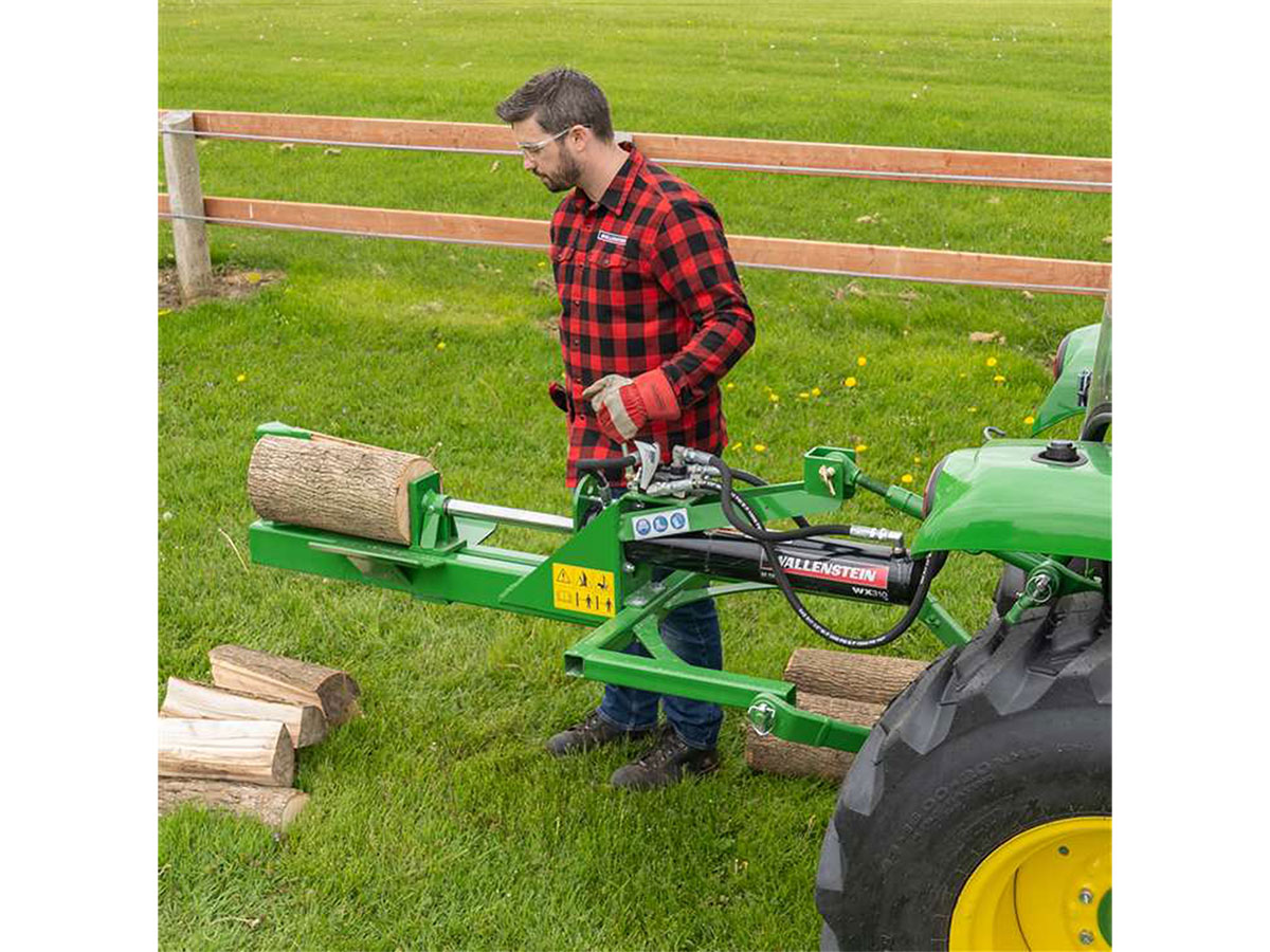 Wallenstein WX310 Log Splitter for Tractors, in Use