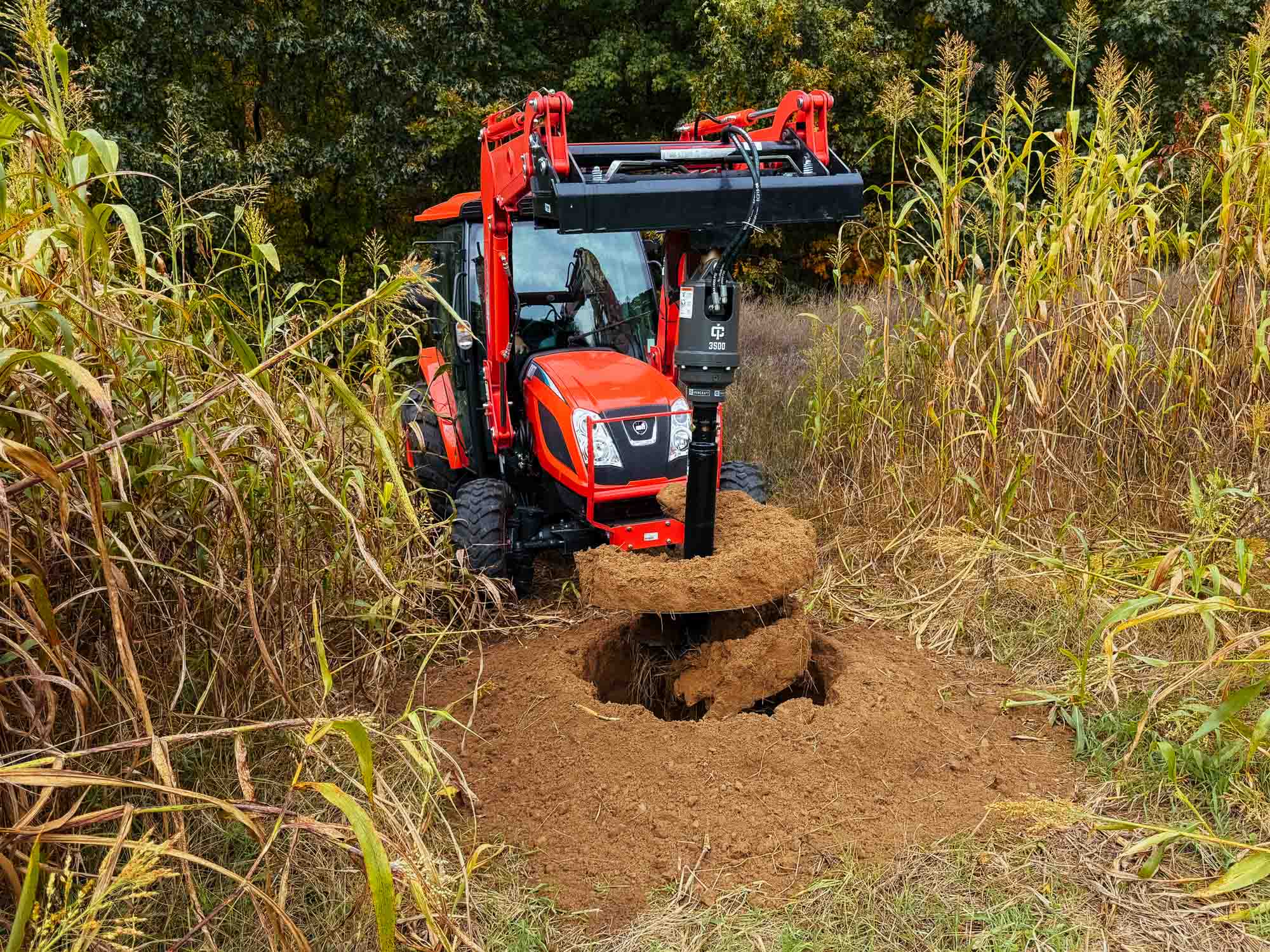 Boring Soil with a 36" Auger Bit