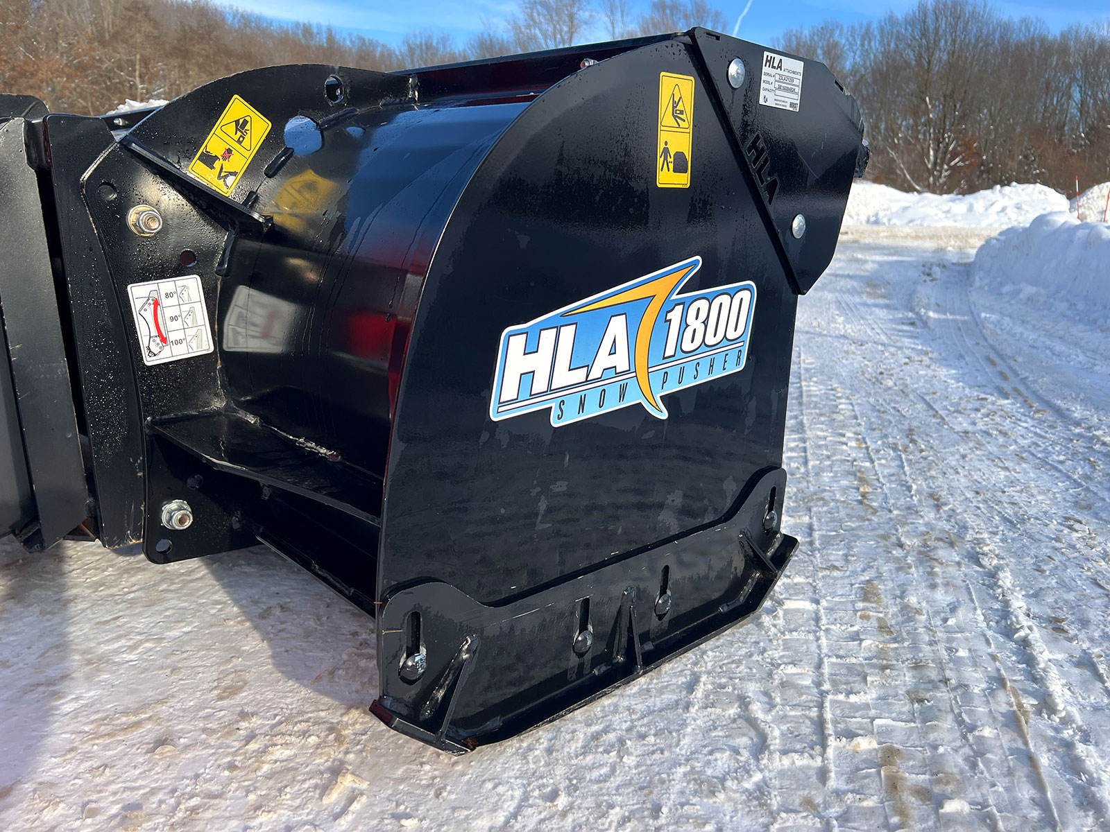 HLA 1800 Snow Pusher with Standard Steel Skid Runner