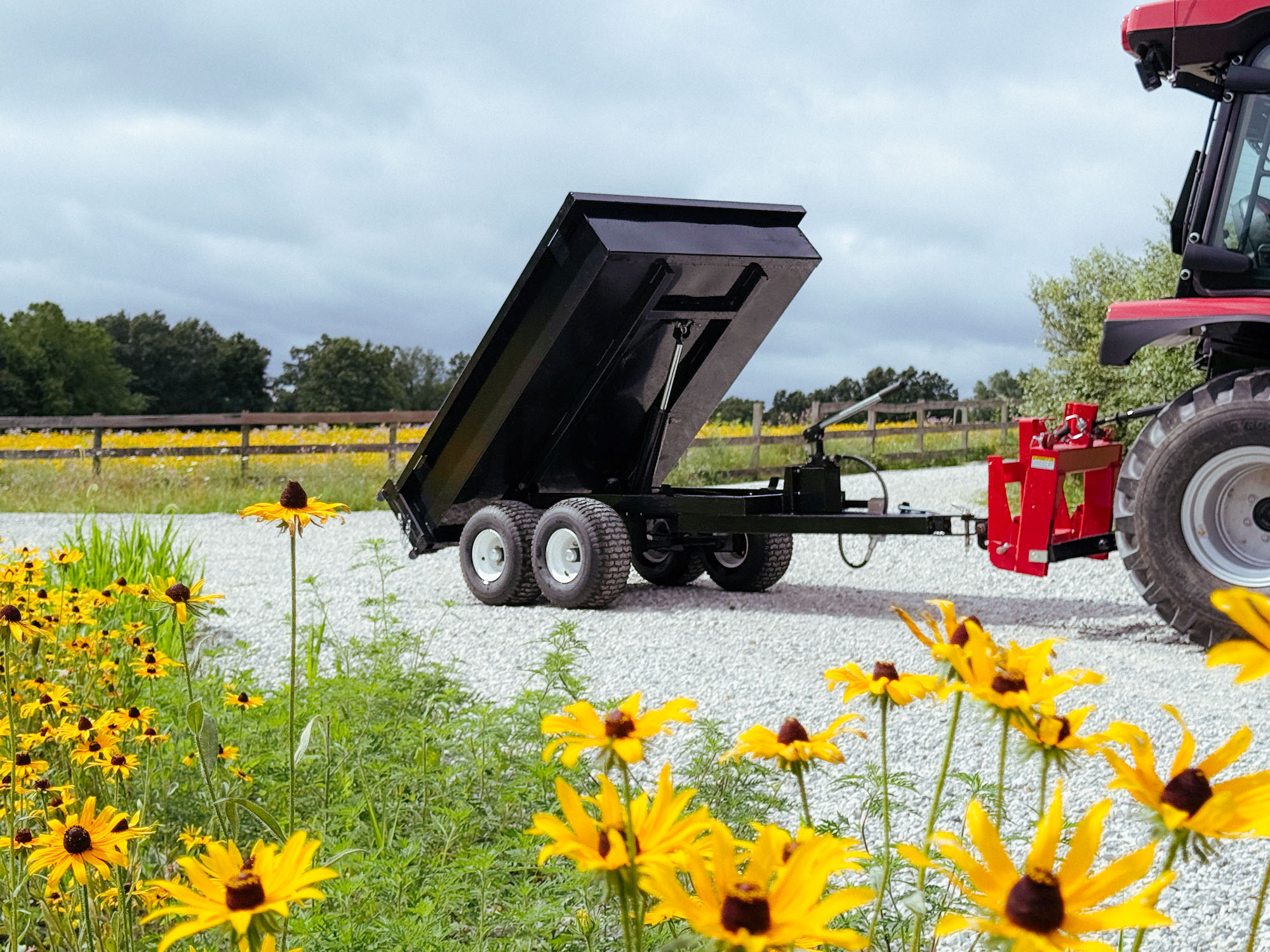 GWT Hydraulic Dump Trailer in Dump Position