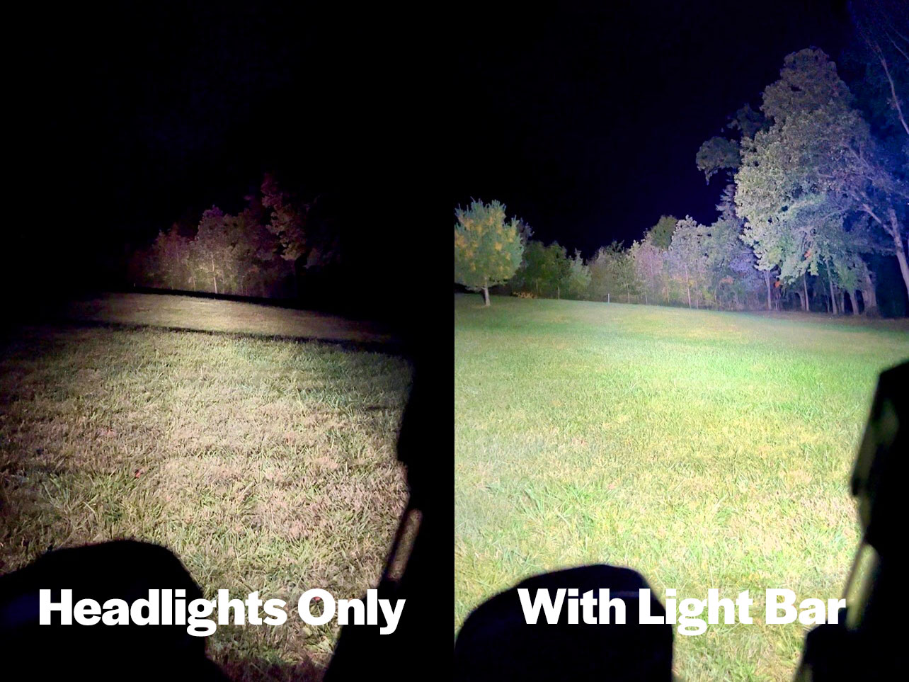 Light Bar On/Off Comparison